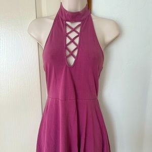 Beautiful Express halter dress in purple